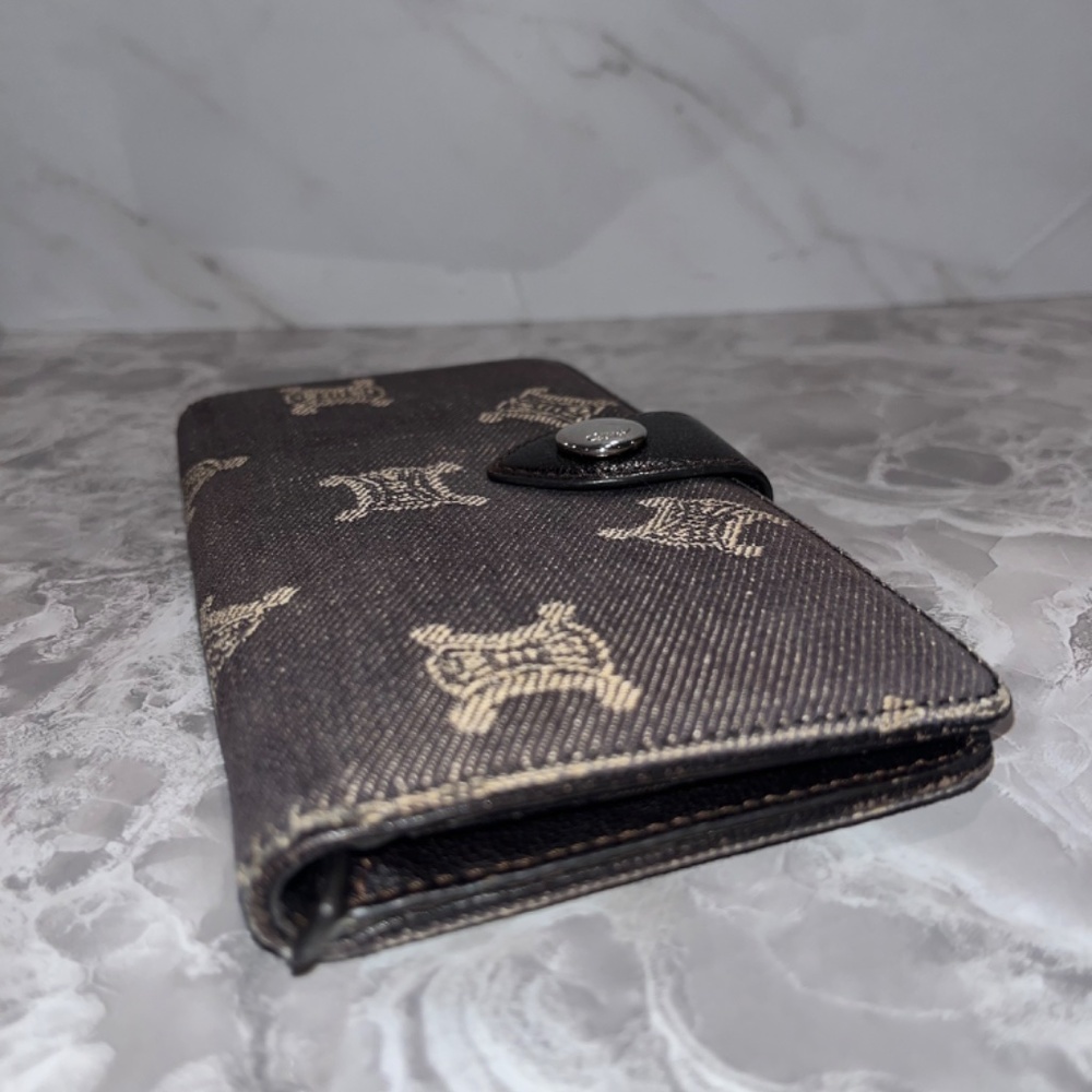 Celine logo gray denim long wallet - Picture 3 of 11